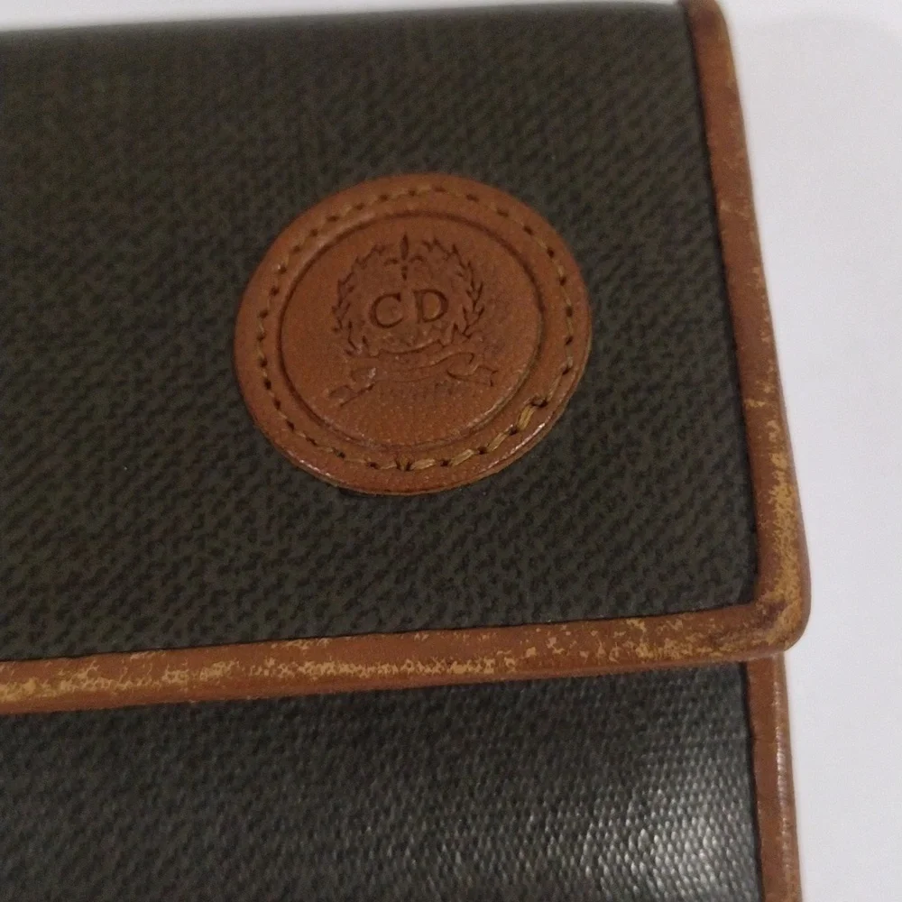 Christian Dior Trotter Key Case for Women – Grey Brown Gold Logo Canvas 3.9x2.5”
